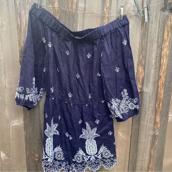Farm Rio / Anthropologie Jackie Embroidered Romper in size women small - Picture 5 of 10